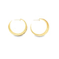 18K Gold Filled Curved Wide Minimalist Hoops (J305-J307)(L395)-0