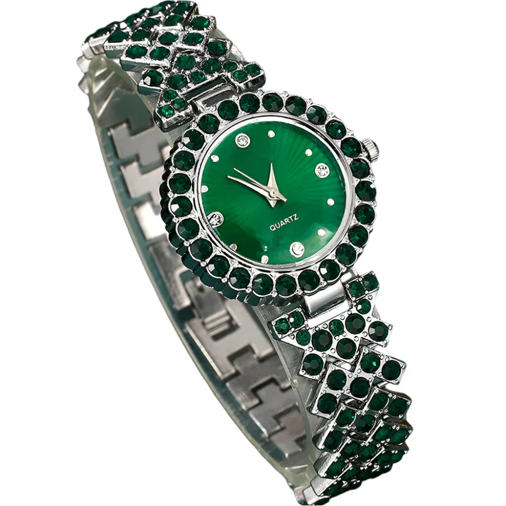 Women's Luxury Watch Jewelry Set with Heart Accents-1