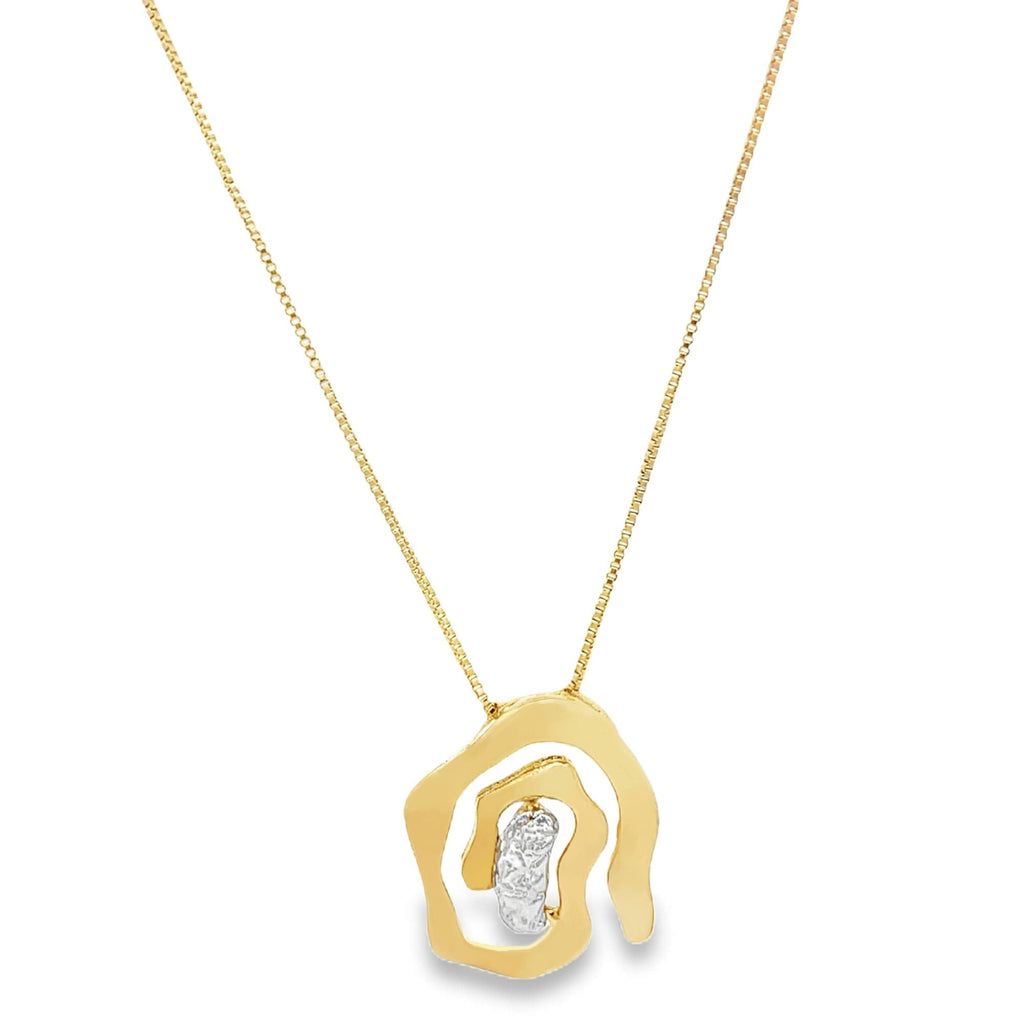 Two Tone Wavy Spiral Charm Jewelry Set (G236A)-1