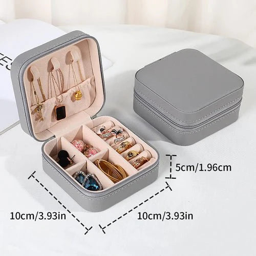 Portable Mini Jewelry Storage Box Travel Organizer Jewelry Case-9