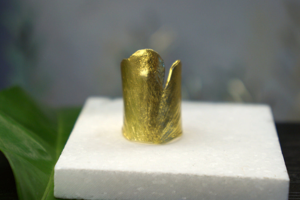 Ginkgo Handmade Silver Ring