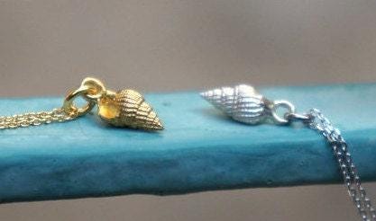 Sea Shell Pendant Sterling Silver or 18k Gold Plated