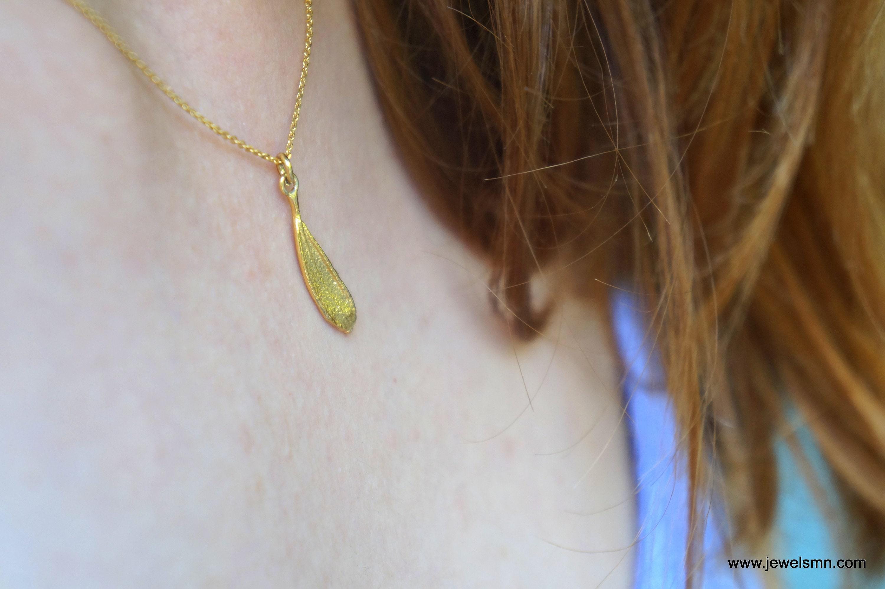 Sterling Silver Necklace Olive